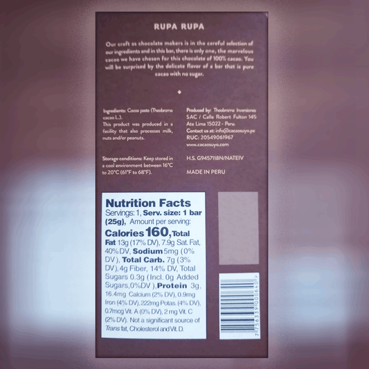 Cacaosuyo, Rupa Rupa 100%