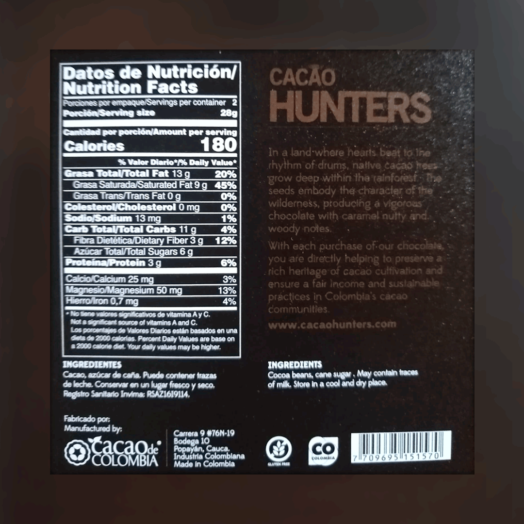 Cacao Hunters, Tumaco 82%